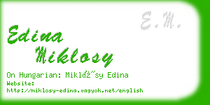 edina miklosy business card